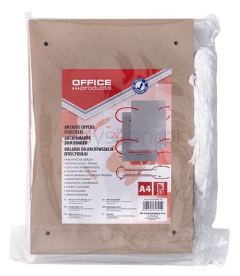 Office Products Fascykuła A4, 220x320mm, z tasiemką, 25szt., brązowa