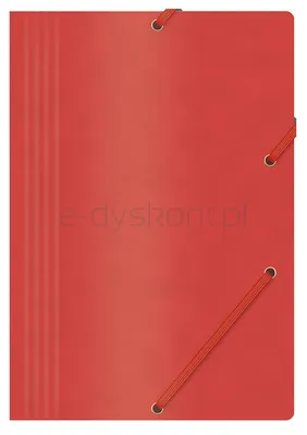 Office Products Teczka Z Gumką, Preszpan, A4, 390Gsm, 3-Skrz., Czerwona 