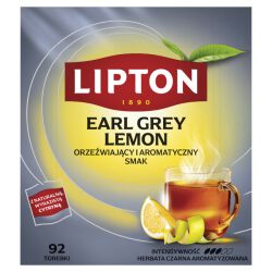 Lipton Herbata Earl Grey Lemon Czarna (92 Torebki)