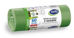 Stella Worki z uszami do segregacji szkła, 60 l, 14 szt., zielone, zielony
