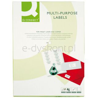 Etykiety Uniwersalne Q-Connect, 70X37Mm, Prostokątne, Białe 100 Ark.