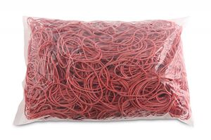 Office Products Gumki recepturki średnica 60mm, 1,5x1,5mm, 60% kauczuku, 1000g, zgrzewka, czerwone