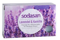 Sodasan Mydło w kostce lawenda & rumianek BIO 100 g