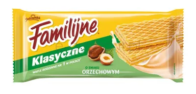 Wafle Familijne JUTRZENKA, 180 g, orzechowe