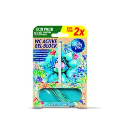 Ambi Pur Active Gel Block Zawieszka Do Wc Water Flowers 2 X 45 G