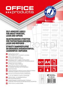 Office Product Etykiety 70x30mm, białe, 100 ark.