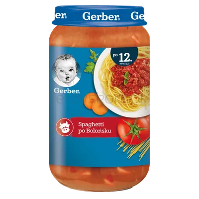 Gerber Junior Obiadek Spaghetti Po Bolońsku Po 12 Miesiącu 250 G