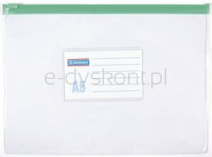 Torebka z suwakiem DONAU, PVC, A5, transparentna