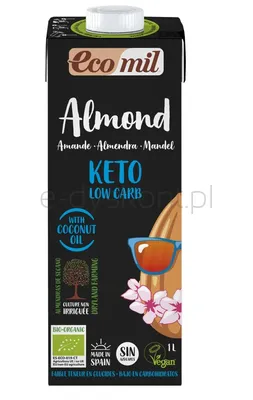 Napój Migdałowy Keto Low Carb Bezgl. Bio 1 L