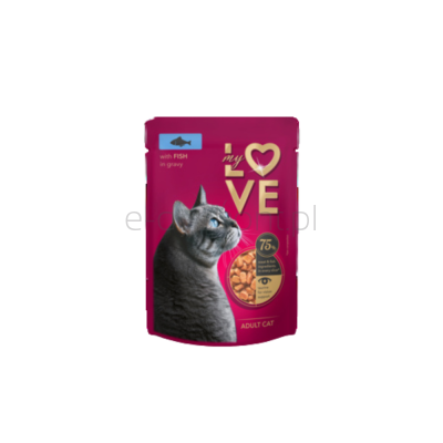 My Love pełnowartościowa karma w saszetkach dla dorosłych kotów z rybą w sosie 85 g