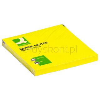Q-Connect Bloczek samoprzylepny Brilliant, 76x76mm, 1x80 kart., żółty [BIURO]