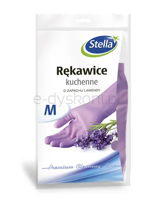 Rękawice kuchenne Stella, zapach lawendy, rozmiar M, lawendowy