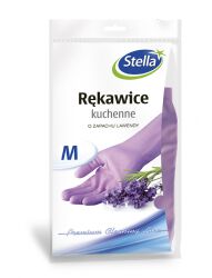 Rękawice kuchenne Stella, zapach lawendy, rozmiar M, lawendowy