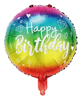 Part Go Balon Happy Birthday, 45cm, 1 szt., mix kolorów