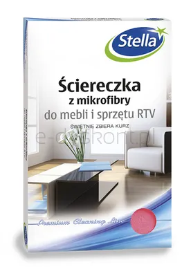 Stella Ściereczka z mikrofibry do mebli i sprzętu RTV, 1 szt., czerwony
