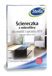 Stella Ściereczka z mikrofibry do mebli i sprzętu RTV, 1 szt., czerwony