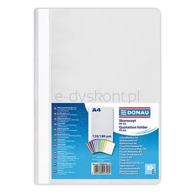 Donau Skoroszyt Pp, A4, Standard, 120/180Mikr., Szary 