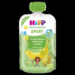 Hipp Sport Gruszki-Banany-Winogrona Z Owsem Bio, Po 1. Roku, 120 G