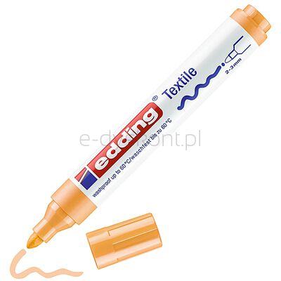 Edding Marker tekstylny e-4500 2-3 mm, jasnopomarańczowy