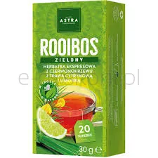 ASTRA ROOIBOS zielony z trawą cytrynową i limonką 20 torebek ekspresowa