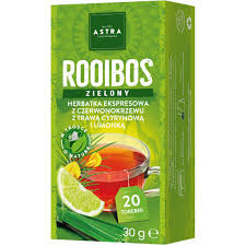Astra Rooibos zielony z trawą cytrynową i limonką 20 torebek ekspresowa