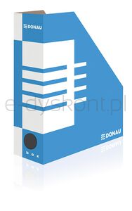 Pojemnik na dokumenty DONAU, karton, ścięty, A4/100mm, niebieski