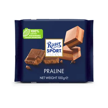 Ritter Sport czekolada mleczna z nadzieniem nugatowym 100g