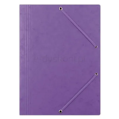 Donau Teczka Z Gumką Preszpan, A4, 390Gsm, 3-Skrz., Fioletowa 