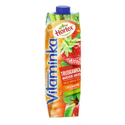 Hortex Vitaminka Jabłko, Marchew, Truskawka Sok Karton 1L