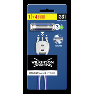 Wilkinson Sword Essentials 3 Hybrid Rączka + 4 Wkłady