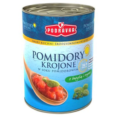Podravka Pomidory Krojone Z Bazylią I Oregano 400G