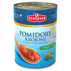Podravka Pomidory Krojone Z Bazylią I Oregano 400G