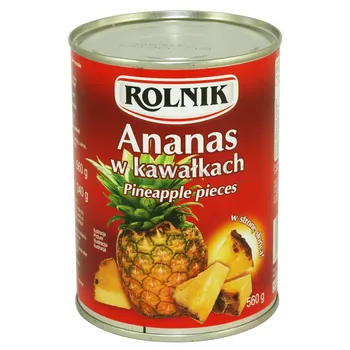 Ananas w kawałkach 580 ml Rolnik
