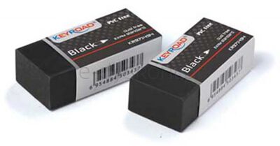 Gumka uniwersalna KEYROAD Black, 3szt., blister, czarna