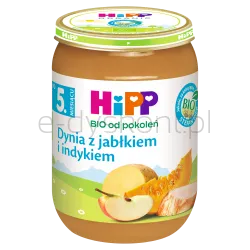 Hipp Bio Od Pokoleń, Dynia Z Jabłkiem I Indykiem, Po 5. M-Cu, 190 G