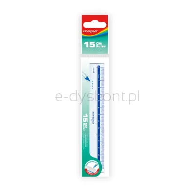 Linijka Plastikowa Keyroad, 15 Cm, Zawieszka, Transparentna