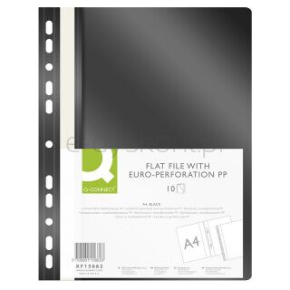 Q-Connect Skoroszyt, PP, A4, standard, 120/170mikr., wpinany, czarny