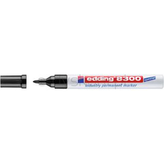 Edding Marker permanentny przemysłowy e-8300 1,5-3mm, czarny [BIURO]