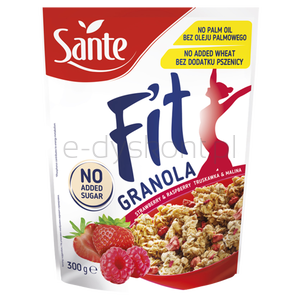 Sante Fit Granola Malina Truskawka Bez Dodatku Cukru 300G 