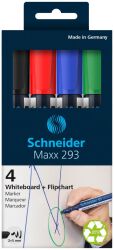 Schneider Zestaw Markerów Do Tablic Maxx 293, 2-5Mm, 4 Szt., Miks Kolorów 