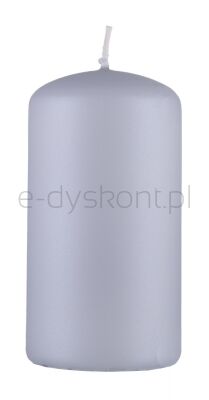 Donau HOME Świeca słupek Standard Lakier, 60x115mm, jasny szary metaliczny mat