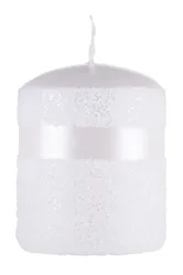 Świeca słupek DONAU HOME Milo, 70x90mm, biały perła