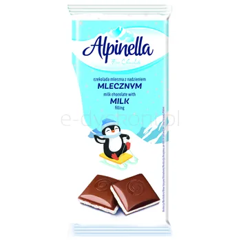 Alpinella Czekolada mleczna z nadzieniem mlecznym (50%) 100 g