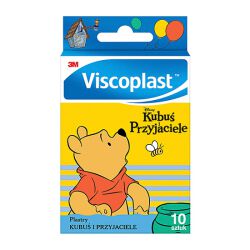 Viscoplast Zestaw Plastrów Kubuś I Przyjaciele, 10Szt., Mix Kolorów