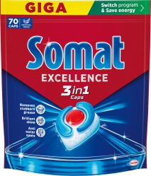 Somat Kapsułki do zmywarki Excellence 3w1, 70 szt., lemon