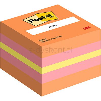 Post-It Mini Kostka Samoprzylepna (2051P), 51X51Mm, 1X400 Kart., Różowa 