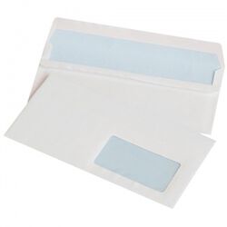 Koperty Samoklejące Office Products, Sk, Dl, 110X220Mm, 75Gsm, 1000Szt., Z Okienkiem Prawym 45X90Mm, Białe