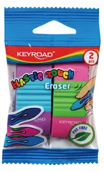 Gumka Uniwersalna Keyroad Elastic Touch, 2Szt., Zawieszka, Mix Kolorów