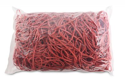 Office Products Gumki recepturki średnica 130mm, 1,5x3mm, 60% kauczuku, 1000g, zgrzewka, czerwone 