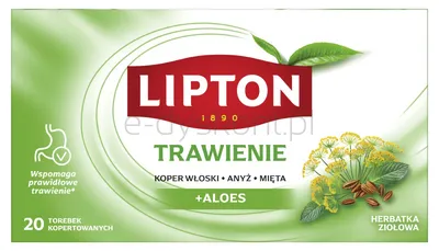 Lipton Herbata Ziołowa Trawienie 20 Torebek